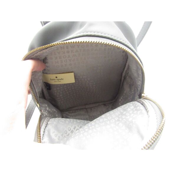 Kate Spade Gray Mini Backpack with Gold Accents - Picture 4 of 4